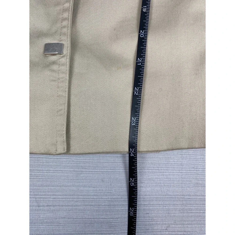 Jamie Sadock Golf Tennis‎ Top Jacket Khaki Button Front Womens Size XL